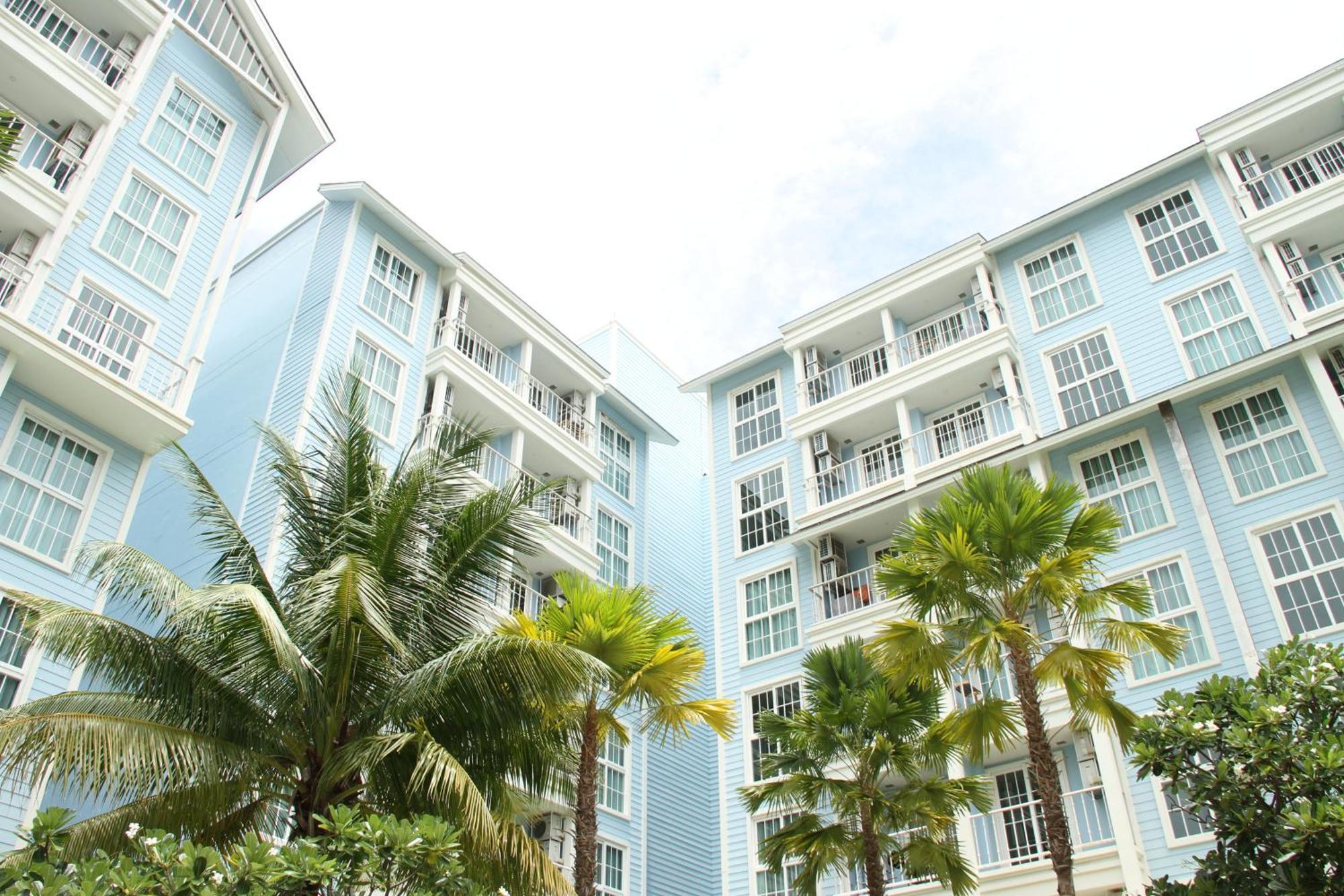 Grand Florida芭提雅带免费游泳池温泉桑拿浴和健身房瑜伽室私家海滩公寓e206 Na Chom Thian Eksteriør billede